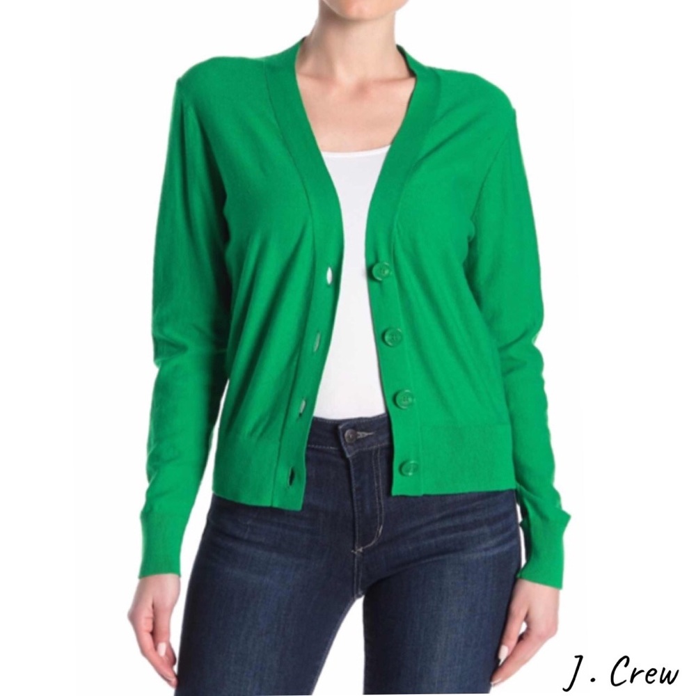 J. Crew V-Neck Front Button Cardigan